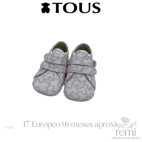 Zapatito suave rosa con ositos 17 Europeo (6 meses aprox) Tous