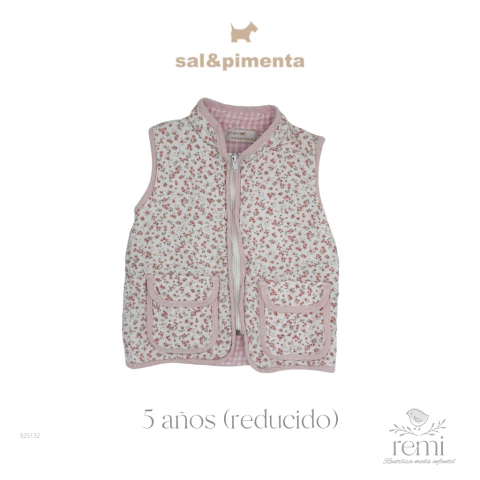 Chaleco florecitas rosas 5 años (reducido) Sal y Pimienta - comprar en línea