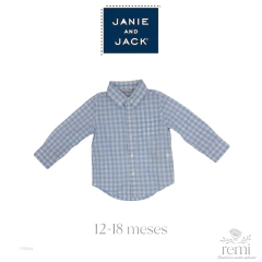 Camisa cuadros azules y blancos 12-18 meses Janie & Jack - comprar en línea
