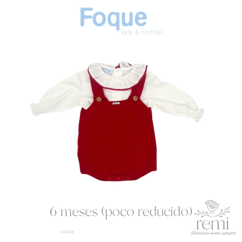 Conjunto ranita roja y camisa blanca 6 meses (reducido) Foque