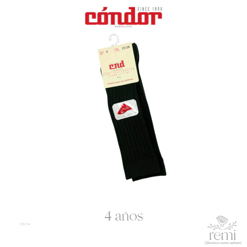 Calceta verde canalé alta 4 años Cóndor - comprar en línea