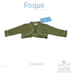 Torera verde olivo de punto 3 meses Foque