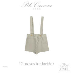 Conjunto peto beige y camisa cuadros naranjas 12 meses (reducido) Pili Carrera en internet