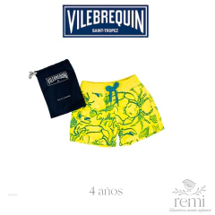 Traje de baño amarillo con aqua 4 años Vilebrequin