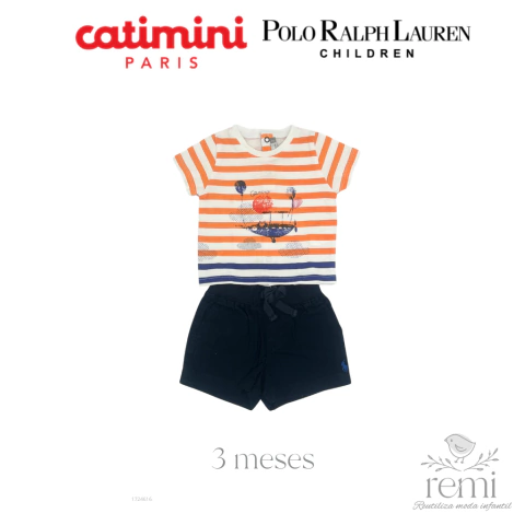 Conjunto short y playera 3 meses Polo Ralph Lauren y Catimini - comprar en línea