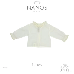 Conjunto 2 piezas blusa blanca y torera azul 1 mes Nanos - comprar en línea