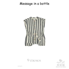 Mono líneas grises y blancas 9 meses Message in a bottle