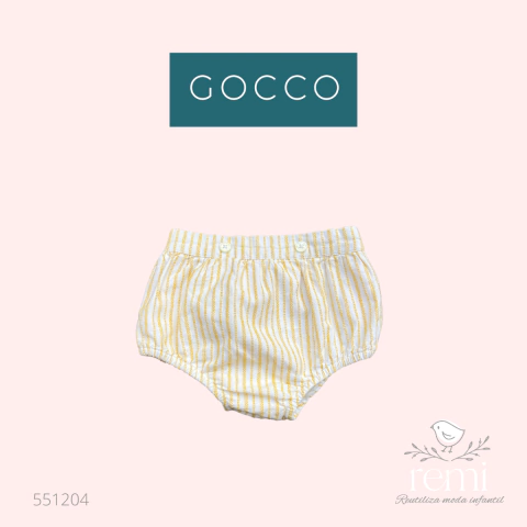 Pololo líneas amarillas 0-1 mes Gocco