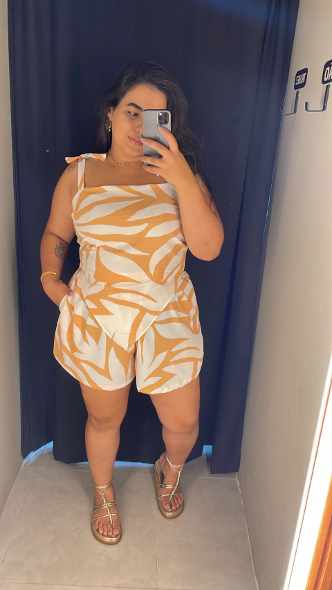 Conjunto de short com blusa lenço - Maldivas