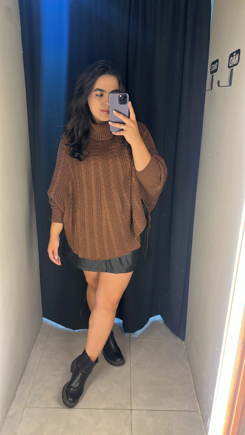 Poncho de tricot - Bariloche - comprar online