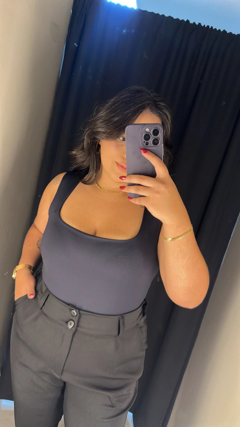 Body Regata em Poliamida (decote quadrado) - Madrid - comprar online