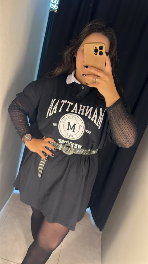 Vestido em malha de algodão - Manhattan - comprar online