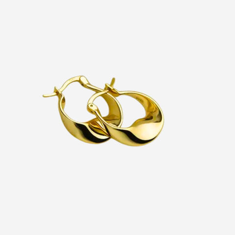 Argolas Solene de prata banhada a ouro