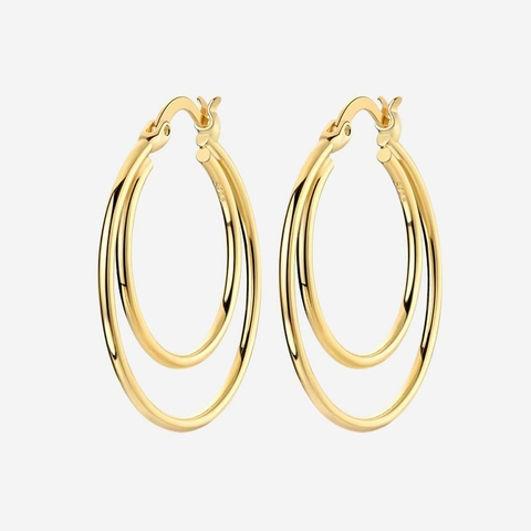Coleção Brinco Argola Aurora Infinito – Prata 925 Banhada a Ouro 18K - comprar online