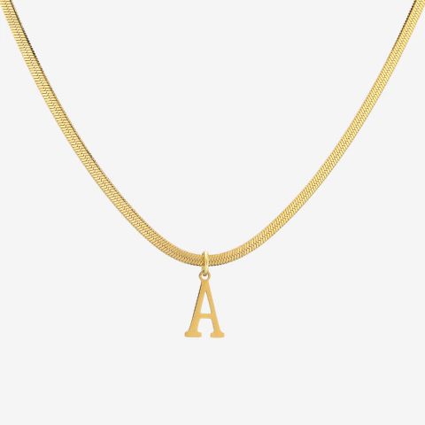 Colar Snake com Inicial do nome