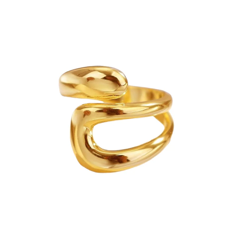 Anel de Prata com Design Gota D'Água - comprar online