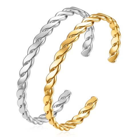 Bracelete Trançado Lux Dourado - comprar online