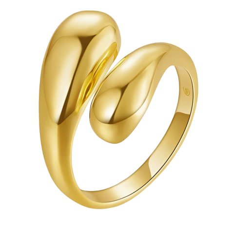 Anel ajustável Gota em Prata 925 - comprar online