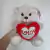 Urso de Pelúcia com Coração 25cm Fizzy FD5068 - Olga Presentes