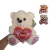 Urso de Pelúcia Com Coração 20cm Fizzy FE7099