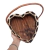 Cesta Coração de Madeira Rústica com Alça M 27x30cm