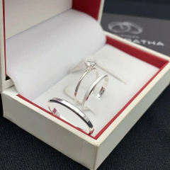 aliança 2mm (fosca e lisa chanfrada) | PRATA 950 na internet