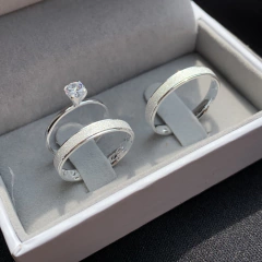 Aliança (3mm) fosca c/ canto liso | PRATA 950 - comprar online