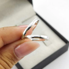 Aliança 2mm (anatômica) | PRATA 950 - Fábrica de Alianças Namoratha 