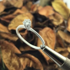 Aliança em 6mm (c/ 15 pedras zircônia) | PRATA 950 - Fábrica de Alianças Namoratha 