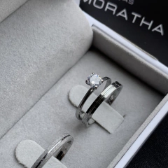 Aliança (2mm) c/ banho de ródio negro | PRATA 950 - comprar online