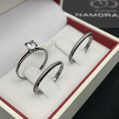 Aliança 2mm (banhada a ródio c/ chanfro) | PRATA 950