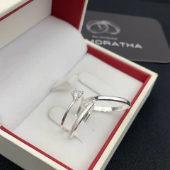 aliança 2mm (fosca e lisa chanfrada) | PRATA 950 - Fábrica de Alianças Namoratha 