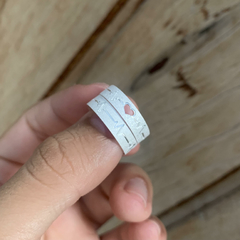 Imagem do aliança 5mm (batimentos cardíacos e coração vazado) | PRATA 950
