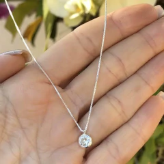 Gargantilha ponto de luz | PRATA 925 - BRINDE