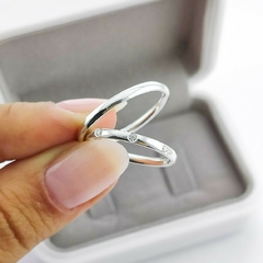 Aliança 2mm (Feminina cravejada com espaçamento) | PRATA 950 - loja online
