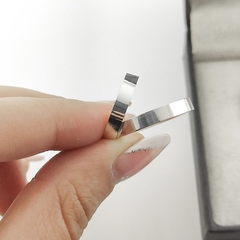 Aliança 3mm RETA/LISA | PRATA 950