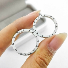 Aliança 2mm lisa c/ gravações externas à laser | PRATA 950 - loja online