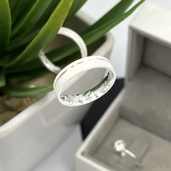 aliança 4mm (c/ canal lateral) | PRATA 950 - Fábrica de Alianças Namoratha 