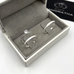 Aliança 2mm (fosca com canto liso) 1505 | PRATA 950 - comprar online