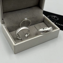 Aliança 6mm anatômica (c/ fosco acetinado) | PRATA 950 - comprar online