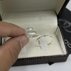 Alianças belinha (2mm c/ 3 pedras em zircônia) | PRATA 950 - Fábrica de Alianças Namoratha 