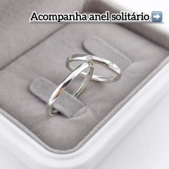 Aliança 2mm (Feminina cravejada com espaçamento) | PRATA 950