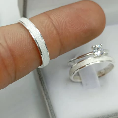 Aliança (3mm) fosca c/ canto liso | PRATA 950 - Fábrica de Alianças Namoratha 