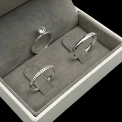 Aliança 2mm anatômica (c/ 15 pedras em zircônia) | PRATA 950 - comprar online