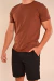 Camiseta Masculina Algodão Egípcio Marrom - comprar online