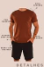 Camiseta Masculina Algodão Egípcio Marrom - Strategia Jeans