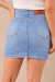 Saia Feminina Cintura Alta Jeans Escuro