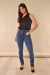 Calça Skinny Jeans Escura Lavada