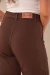 Calça Wide Leg Linho Marrom