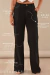 Calça Wide Leg Preta Linho - loja online